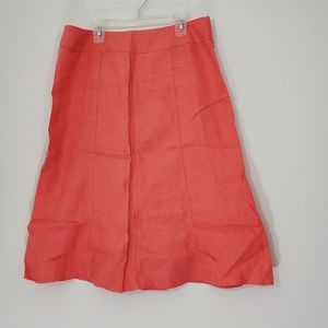 Choices Salmon 100% Linen Skirt, Size Medium